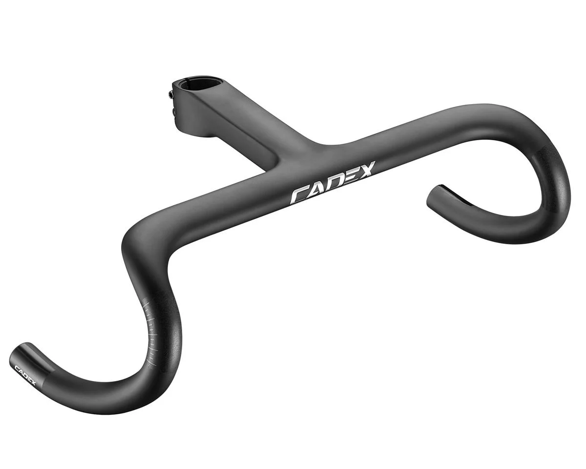 Cadex Race Integrated Road Carbon Handlebars (Black) (90mm) (37/40cm) (OverDrive/D-Shaped Steerer)